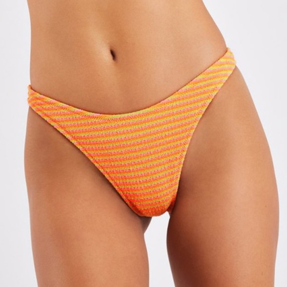 ♡SALE‼️ BNWT VIBRANT Designer Bananamoon Couture™ BOLD ☆Neonstripe☆ Bikini♡ M/M♡ - Picture 5 of 11